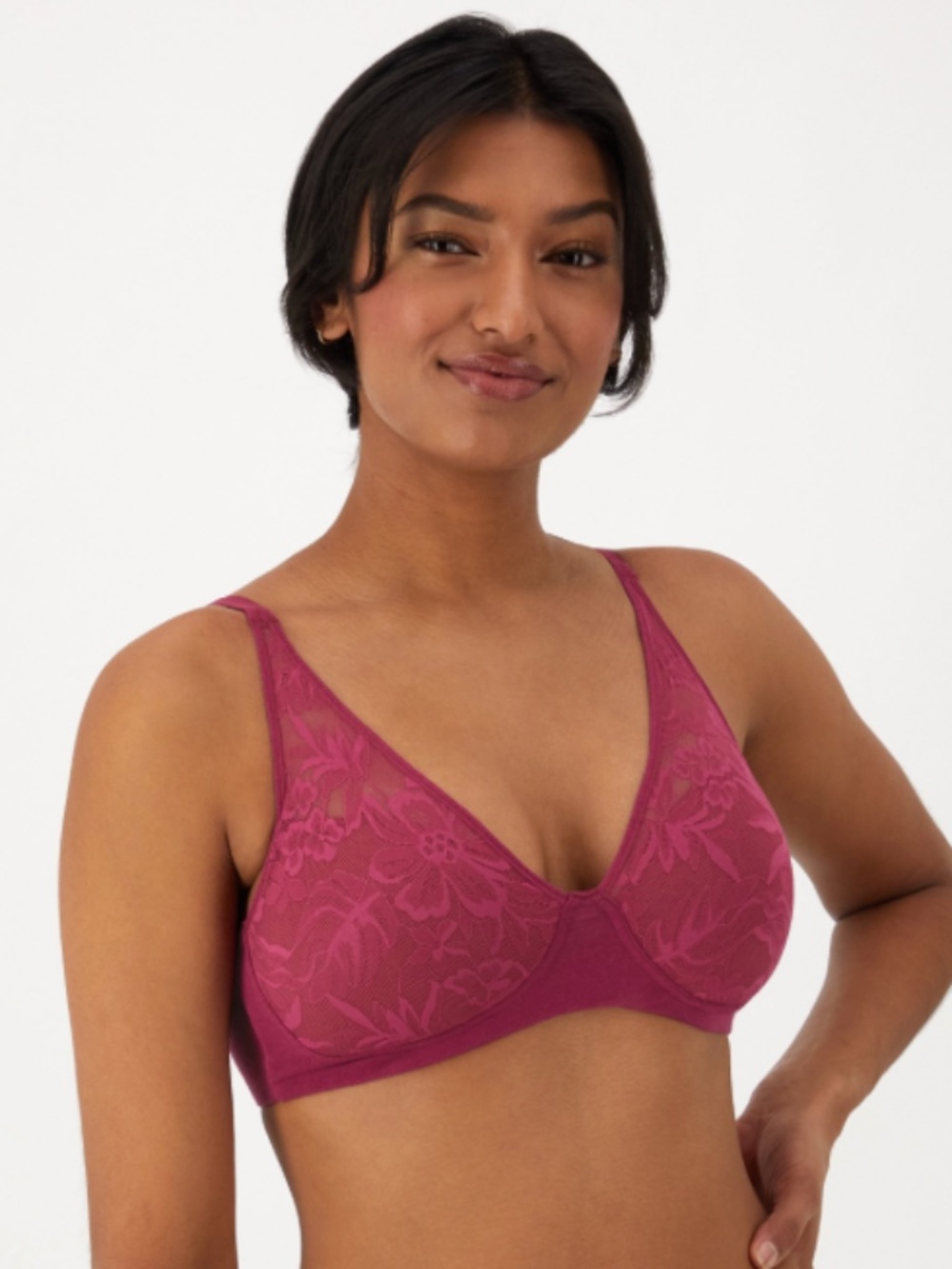Bali Breathe Wireless T-Shirt Bra Deep Cerise L